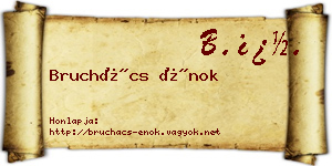 Bruchács Énok névjegykártya